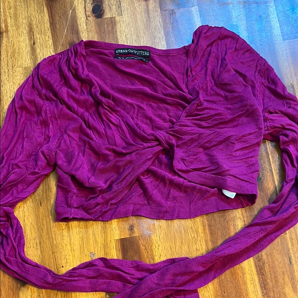 Urban Outfitters Magenta Wrap Blouse